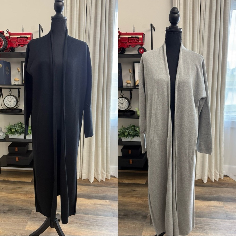 Banana Republic Black and Gray Cardigan
